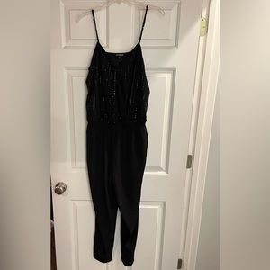 Express Black Spaghetti Strap Jumpsuit